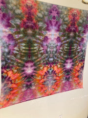 Psychedelic Wall Hanging | Trippy Tie Dye Tapestry | Ice Dye Tapestry | Fractal Tapestry | Above Bed Decor | Psytrance Art
