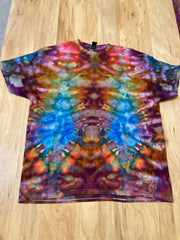 Xl Shirt | fractal Tie Dye Shirt | Psychedelic T Shirt | Galaxy Ice Dye Shirt | Festival Shirt | Mandala Psytrance Shirt | Geode Tie Dye