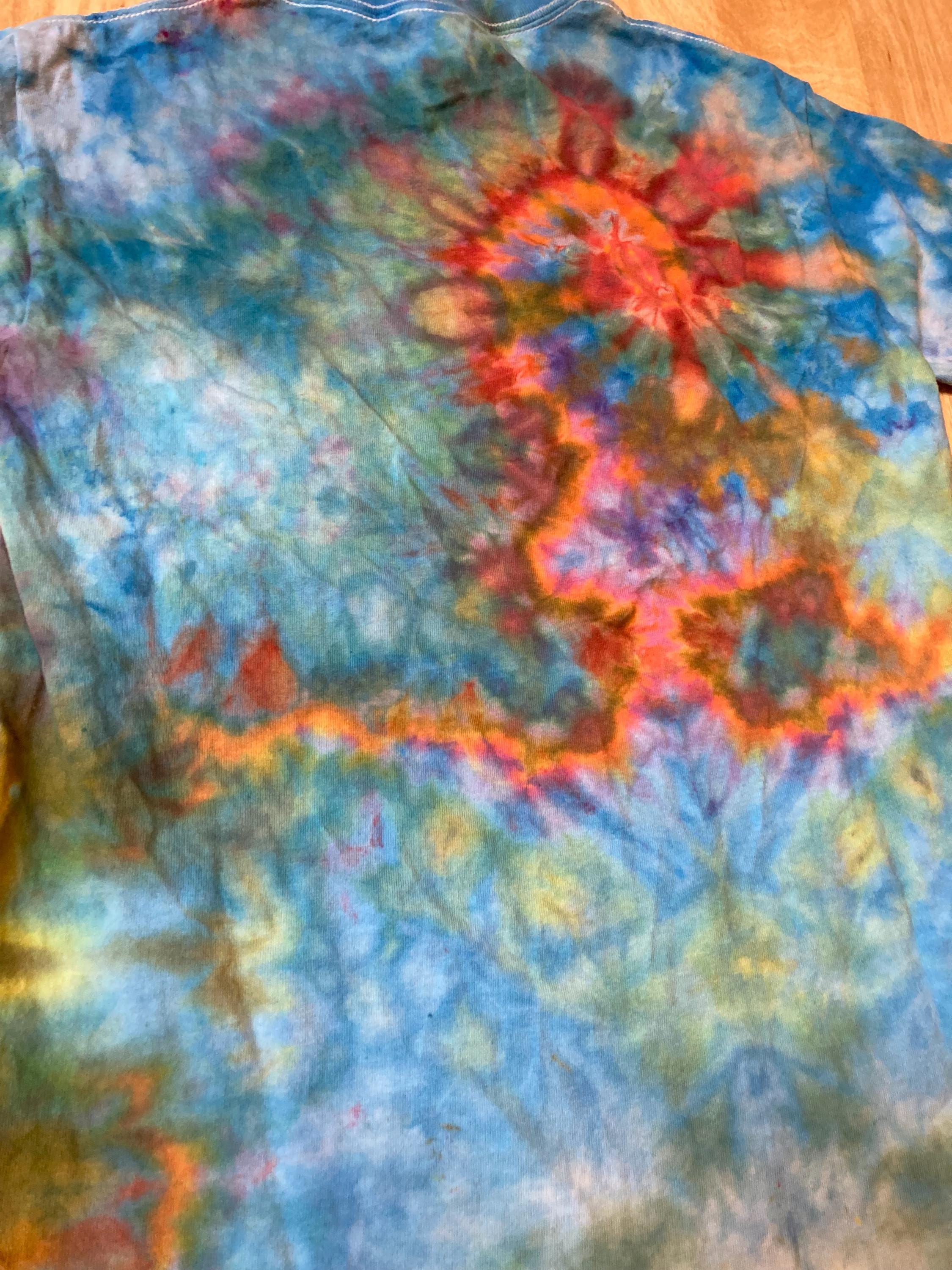 Small Shirt | Special Tie Dye Shirt | Psychedelic T Shirt | Galaxy Ice Dye Shirt | Festival Shirt | Mandala Psytrance Shirt | Geode Tie Dye