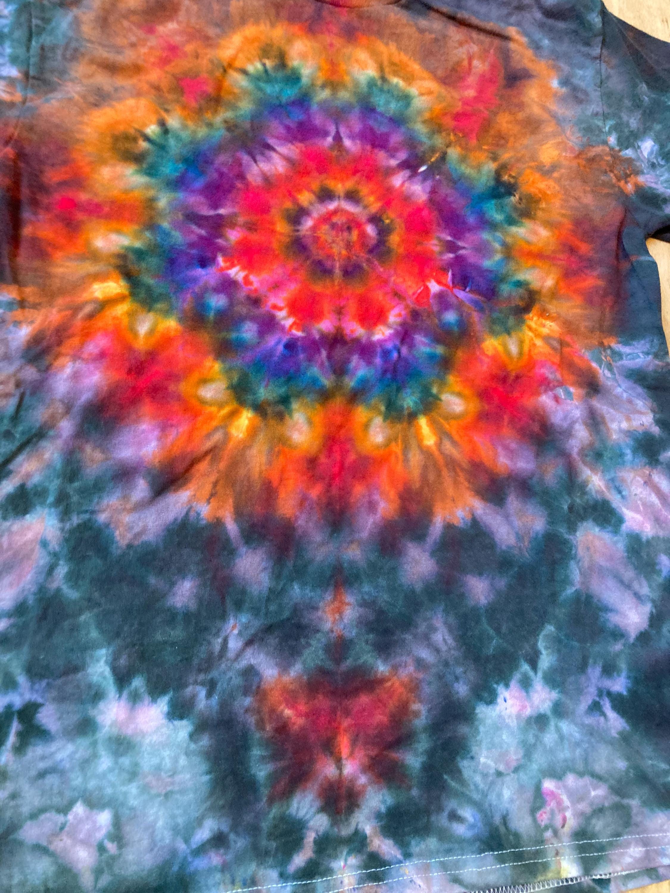 Medium Shirt | Lotus Tie Dye Shirt | Psychedelic T Shirt | Galaxy Ice Dye Shirt | Festival Shirt | Mandala Psytrance Shirt | Geode Tie Dye