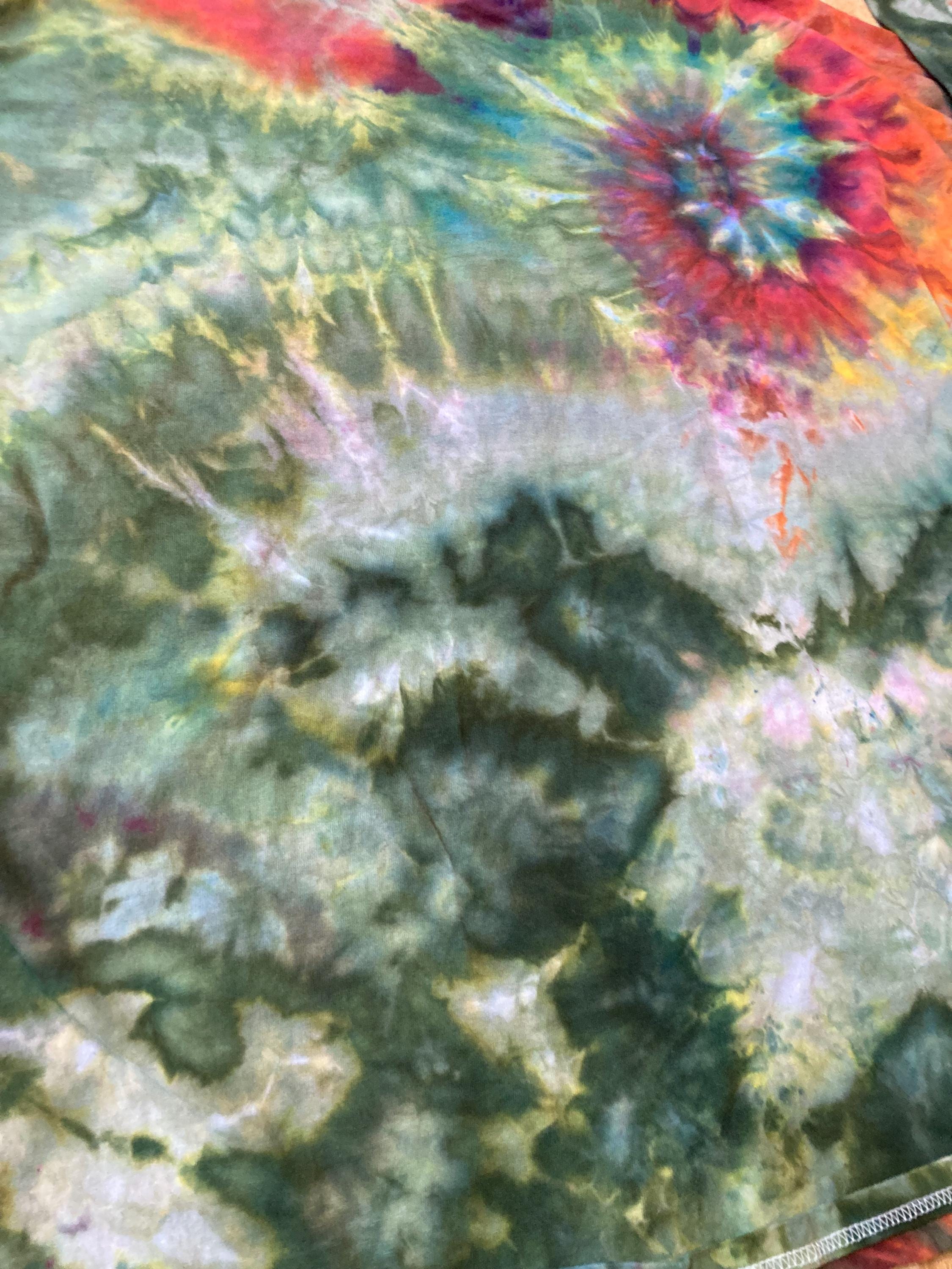 4XL Shirt | Handmade Special Mandala Shirt | Trippy Tie Dye | Lotus Flower Shirt | Oversized Tee | Psychedelic Shirt | Long Sleeve Yoga Tee