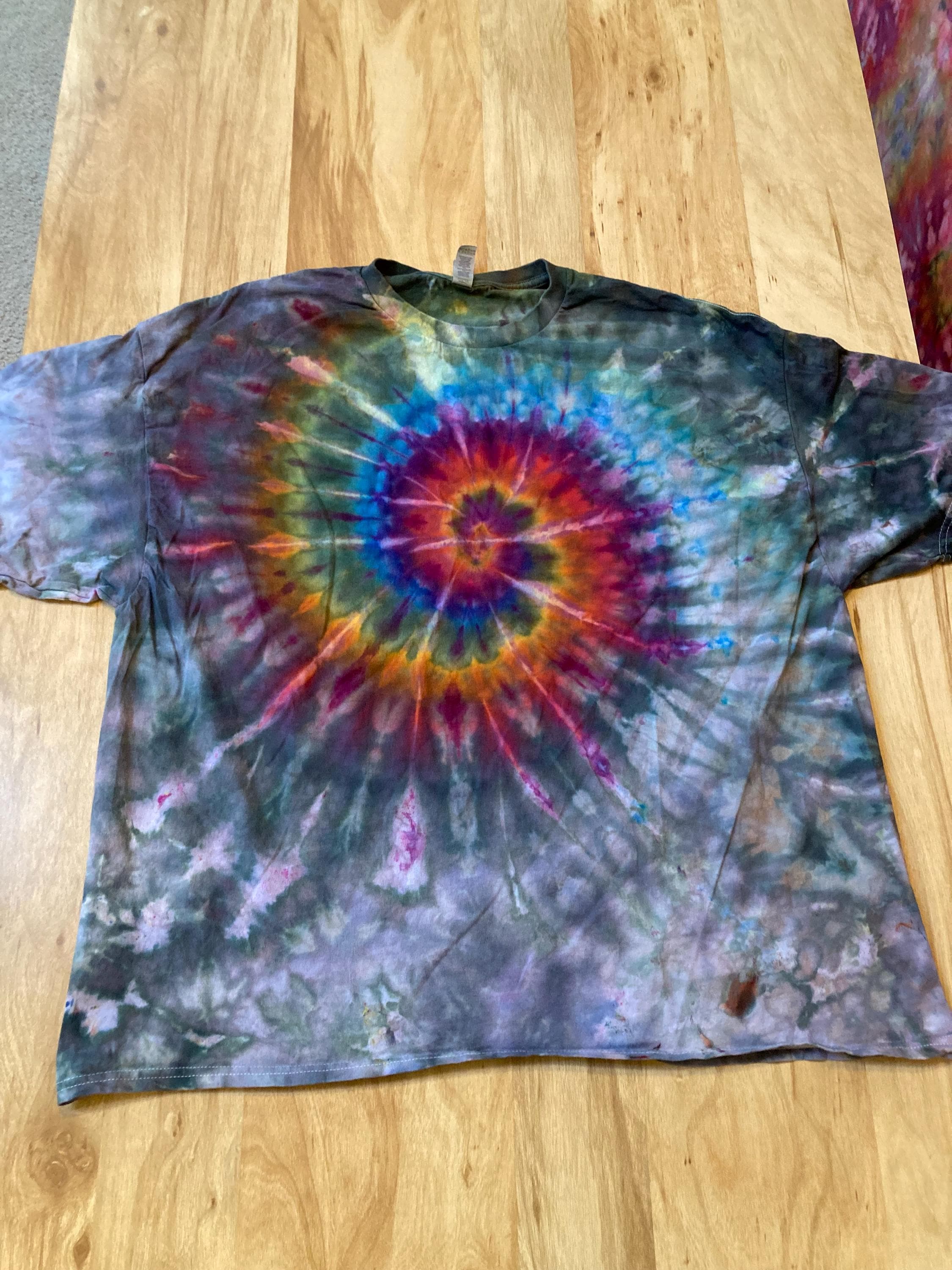 3XL Shirt | Spiral Tie Dye Shirt | Psychedelic T Shirt | Galaxy Ice Dye Shirt | Festival Shirt | Mandala Psytrance Shirt | Geode Tie Dye
