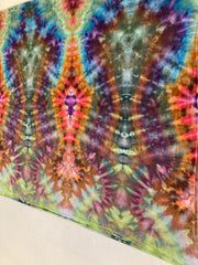 Psychedelic Wall Hanging | Trippy Tie Dye Tapestry | Ice Dye Tapestry | Fractal Tapestry | Above Bed Decor | Psytrance Art