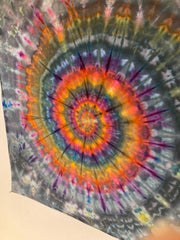 Psychedelic Wall Hanging | Trippy Tie Dye Tapestry | Ice Dye Tapestry | Fractal Tapestry | Above Bed Decor | Psytrance Art