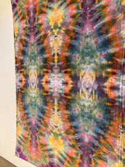 Psychedelic Wall Hanging | Trippy Tie Dye Tapestry | Ice Dye Tapestry | Fractal Tapestry | Above Bed Decor | Psytrance Art
