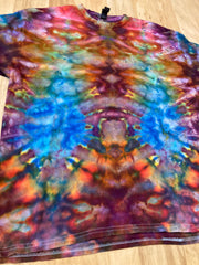 Xl Shirt | fractal Tie Dye Shirt | Psychedelic T Shirt | Galaxy Ice Dye Shirt | Festival Shirt | Mandala Psytrance Shirt | Geode Tie Dye
