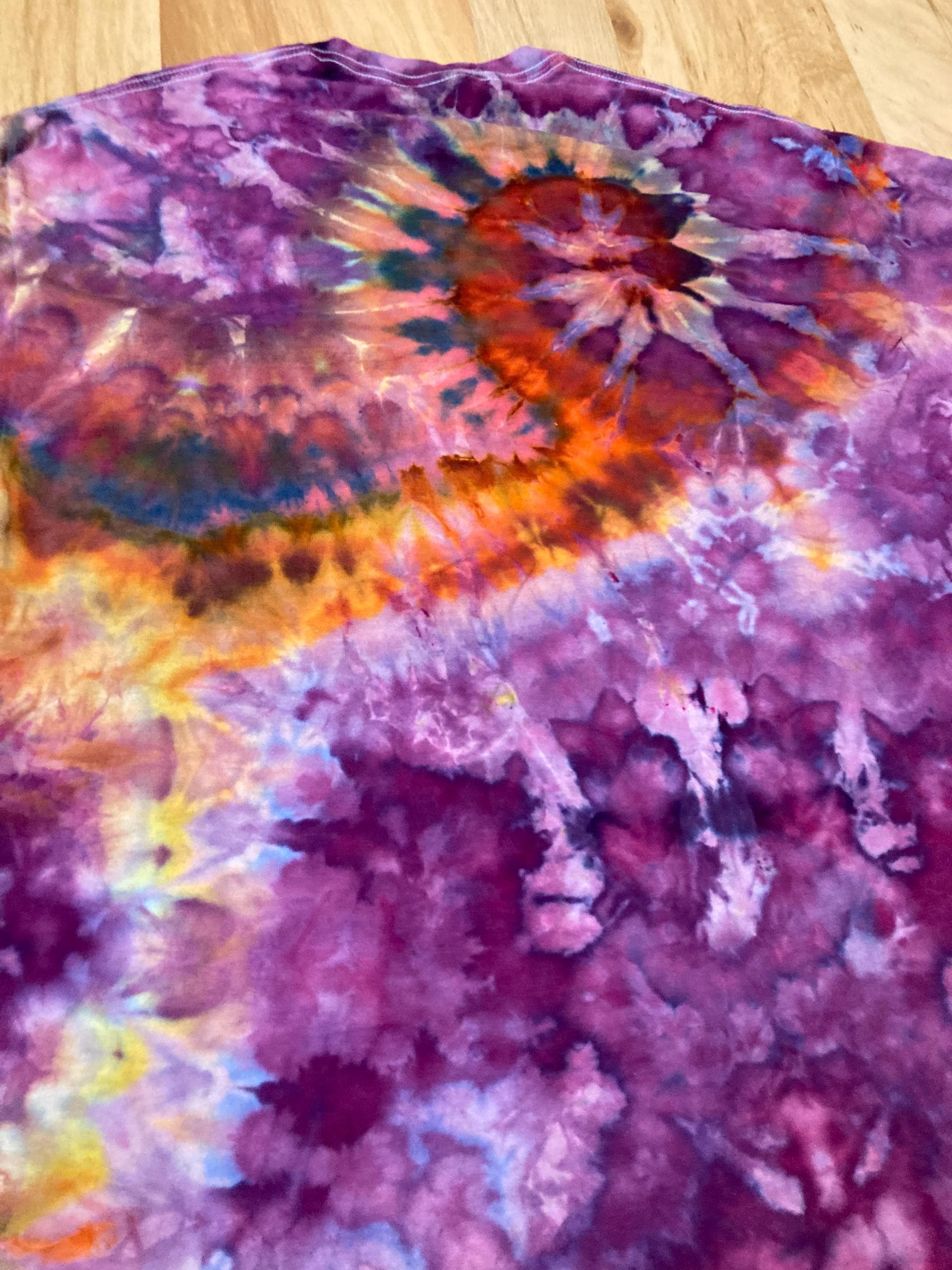 Xl Shirt | Special Tie Dye Shirt | Psychedelic T Shirt | Galaxy Ice Dye Shirt | Festival Shirt | Mandala Psytrance Shirt | Geode Tie Dye