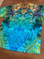 Xl Shirt | fractal Tie Dye Shirt | Psychedelic T Shirt | Galaxy Ice Dye Shirt | Festival Shirt | Mandala Psytrance Shirt | Geode Tie Dye