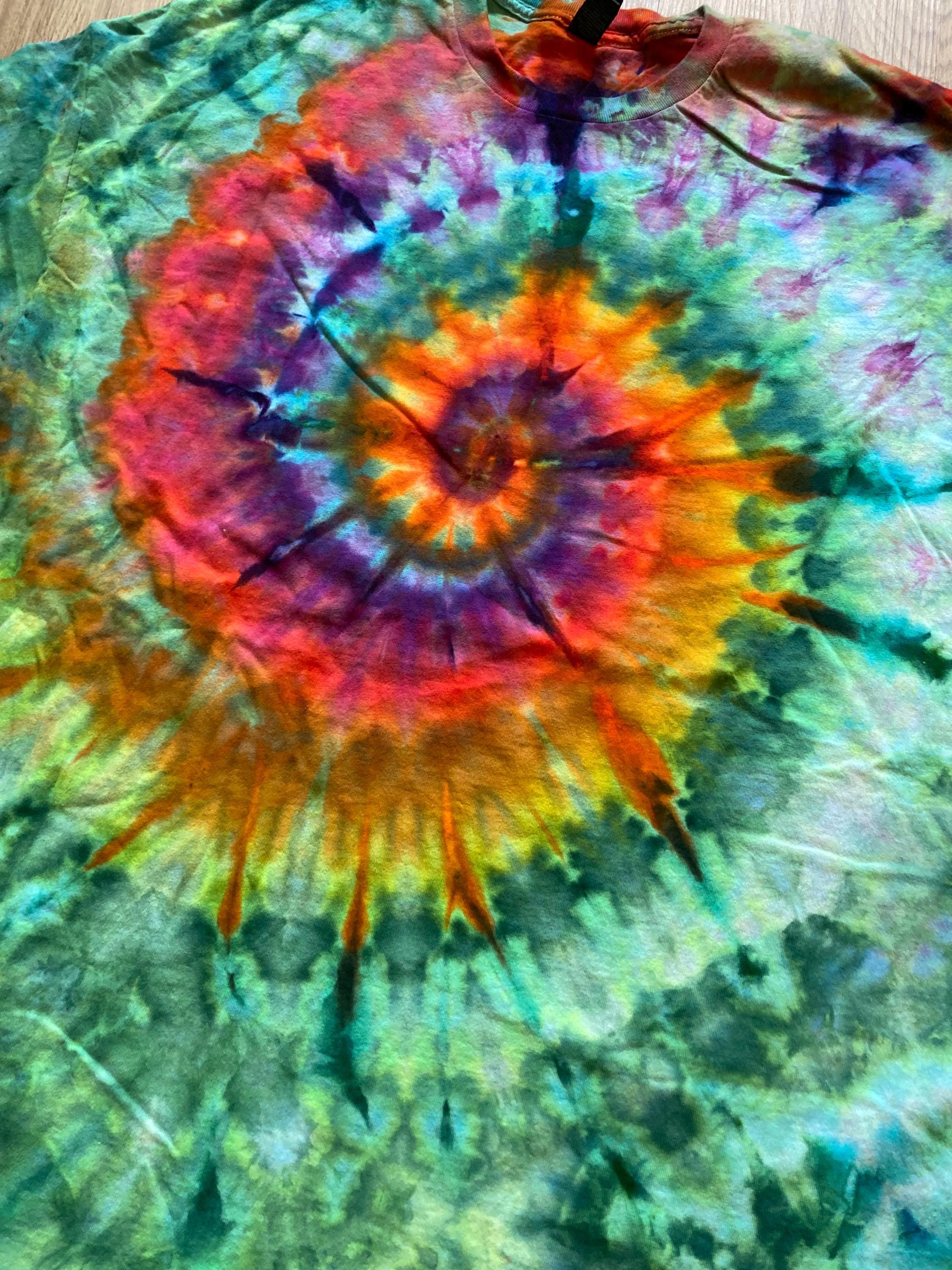 2Xl | Spiral Swirl Tie Dye Shirt | Psychedelic T Shirt | Galaxy Ice Dye Shirt | Festival Shirt | Mandala Psytrance Shirt | Geode Tie Dye