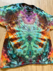 Xl Shirt | fractal Tie Dye Shirt | Psychedelic T Shirt | Galaxy Ice Dye Shirt | Festival Shirt | Mandala Psytrance Shirt | Geode Tie Dye