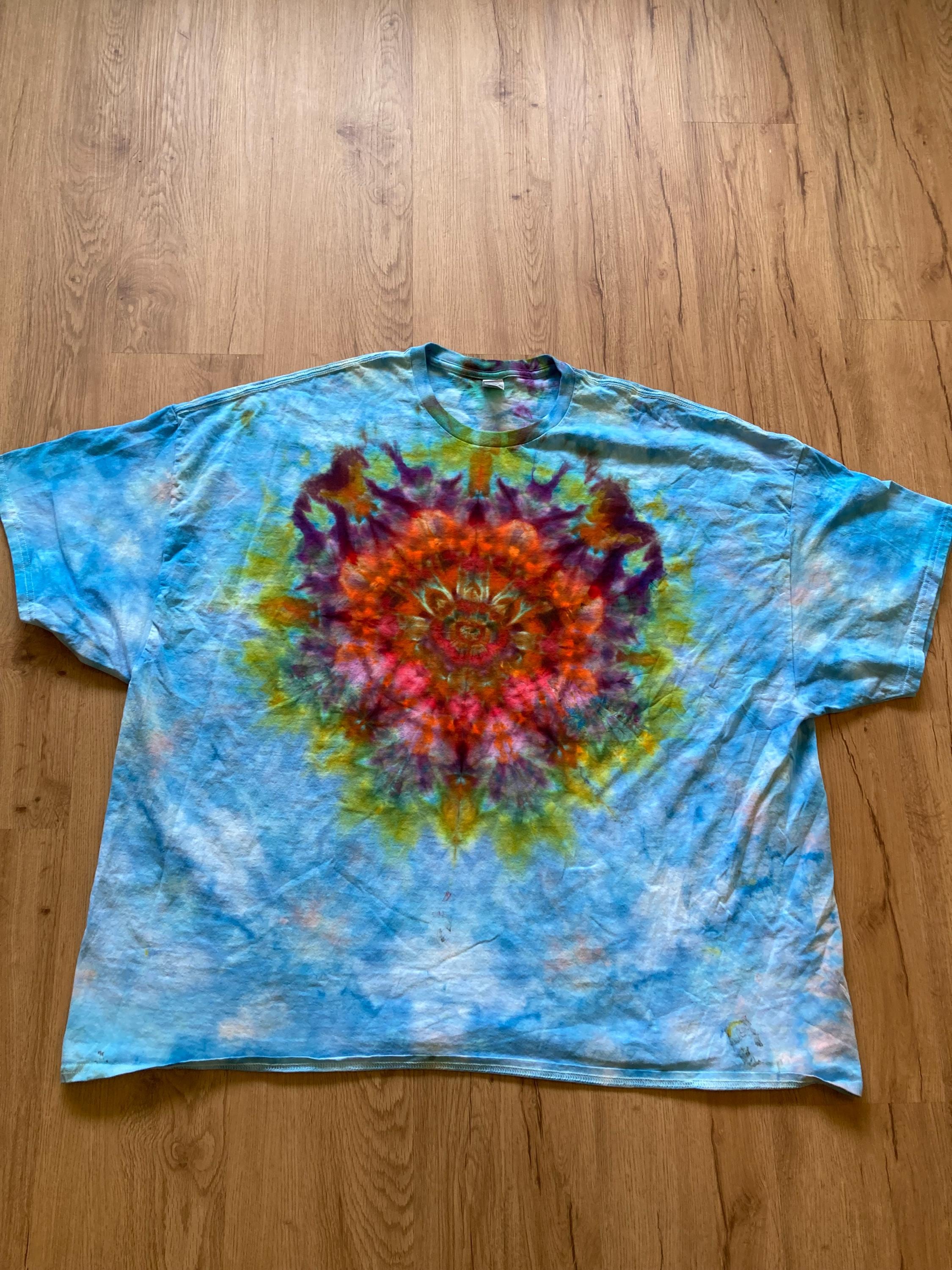 5XL Shirt | Mandala Tie Dye Shirt | Psychedelic T Shirt | Galaxy Ice Dye Shirt | Festival Shirt | Mandala Psytrance Shirt | Geode Tie Dye