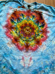 4XL | Lotus Tie Dye Shirt | Psychedelic T Shirt | Galaxy Ice Dye Shirt | Festival Shirt | Mandala Psytrance Shirt | Geode Tie Dye