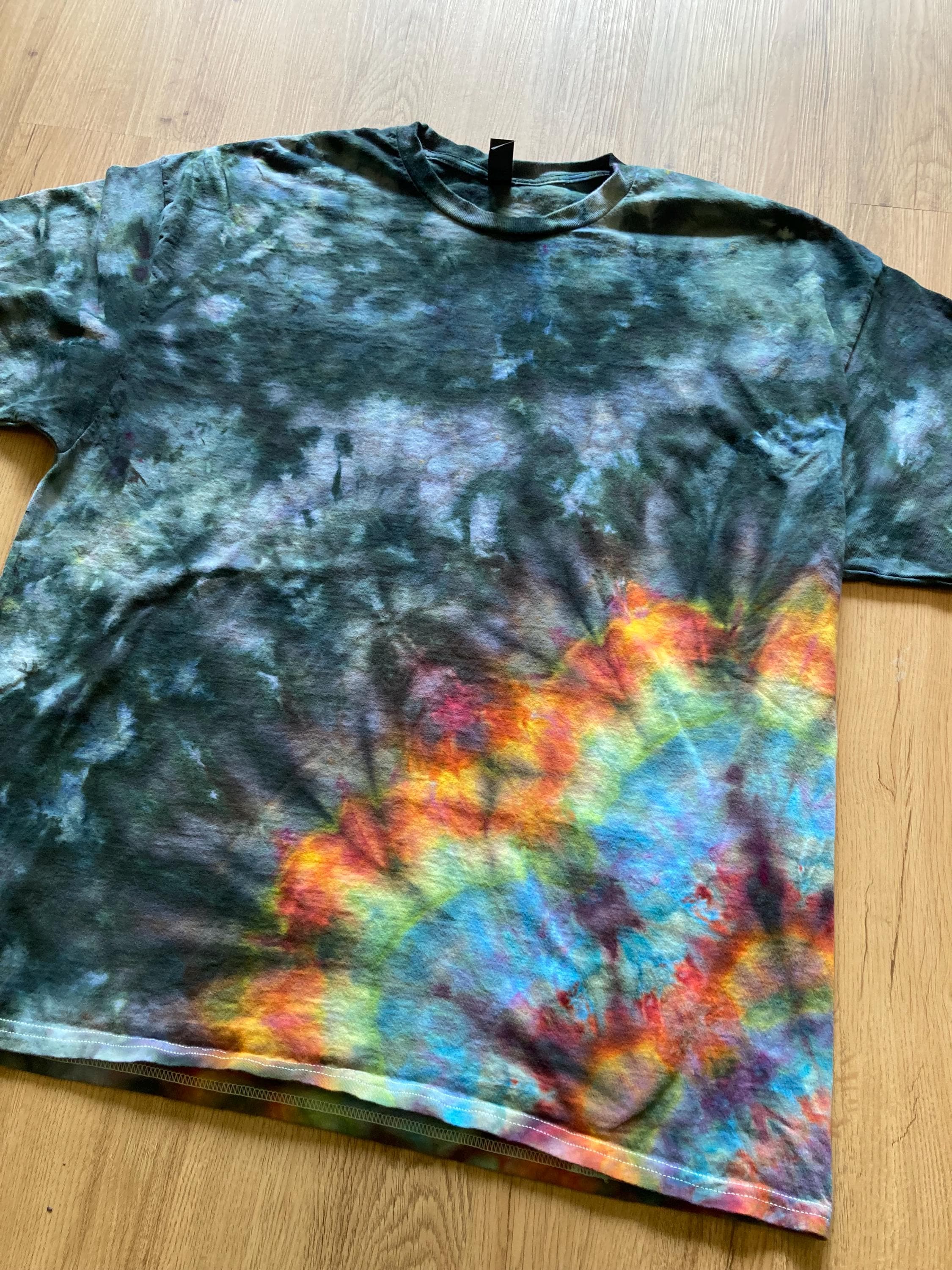 2Xl | Lotus Tie Dye Shirt | Psychedelic T Shirt | Galaxy Ice Dye Shirt | Festival Shirt | Mandala Psytrance Shirt | Geode Tie Dye
