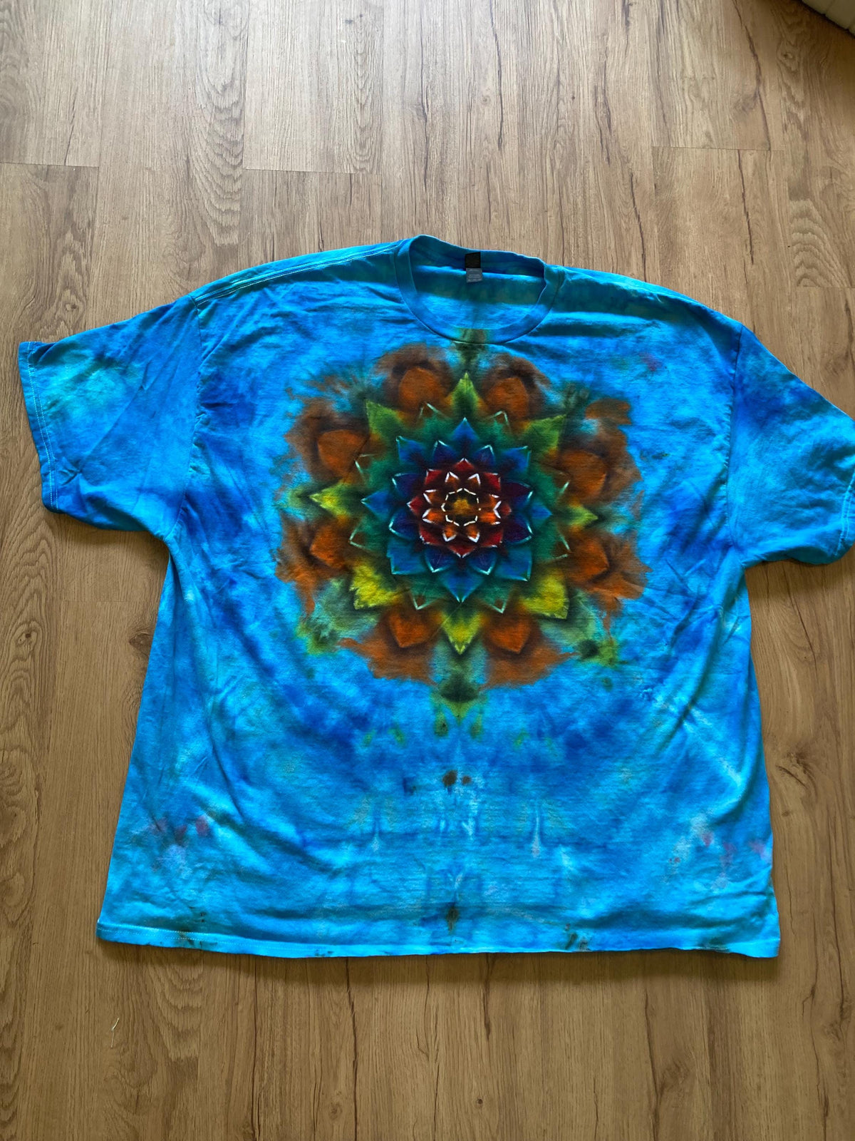 4XL | Lotus Tie Dye Shirt | Psychedelic T Shirt | Galaxy Ice Dye Shirt | Festival Shirt | Mandala Psytrance Shirt | Geode Tie Dye