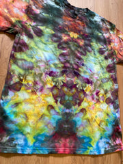 Large Shirt | Fractal Tie Dye Shirt | Psychedelic T Shirt | Galaxy Ice Dye Shirt | Festival Shirt | Mandala Psytrance Shirt | Geode Tie Dye