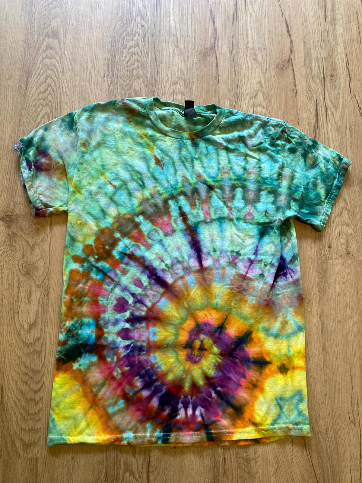 Medium Shirt | Spiral Tie Dye Shirt | Psychedelic T Shirt | Galaxy Ice Dye Shirt | Festival Shirt | Mandala Psytrance Shirt | Geode Tie Dye