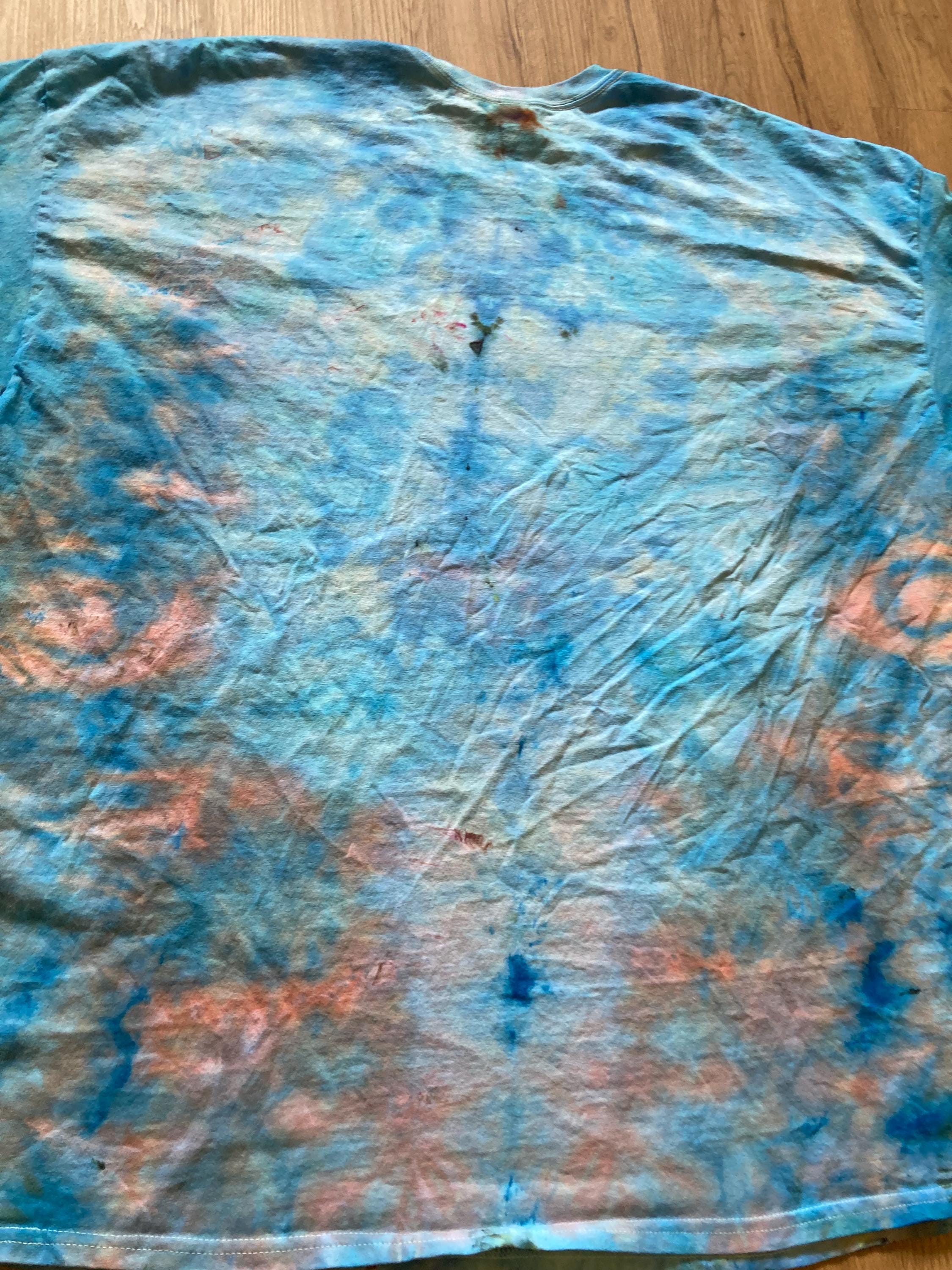 4XL | Lotus Tie Dye Shirt | Psychedelic T Shirt | Galaxy Ice Dye Shirt | Festival Shirt | Mandala Psytrance Shirt | Geode Tie Dye