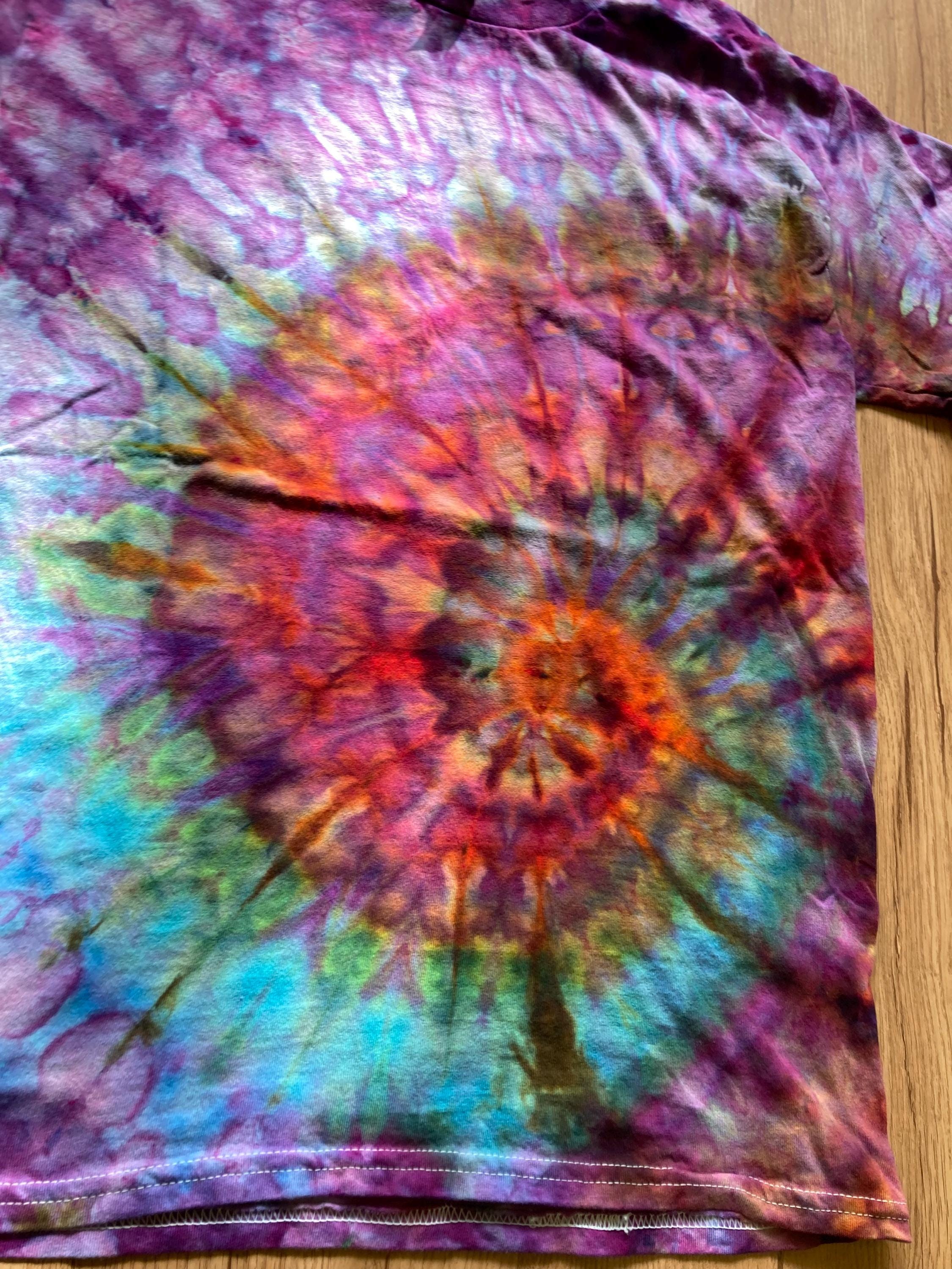 Medium Shirt | Spiral Tie Dye Shirt | Psychedelic T Shirt | Galaxy Ice Dye Shirt | Festival Shirt | Mandala Psytrance Shirt | Geode Tie Dye