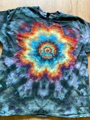 2Xl | Lotus Tie Dye Shirt | Psychedelic T Shirt | Galaxy Ice Dye Shirt | Festival Shirt | Mandala Psytrance Shirt | Geode Tie Dye