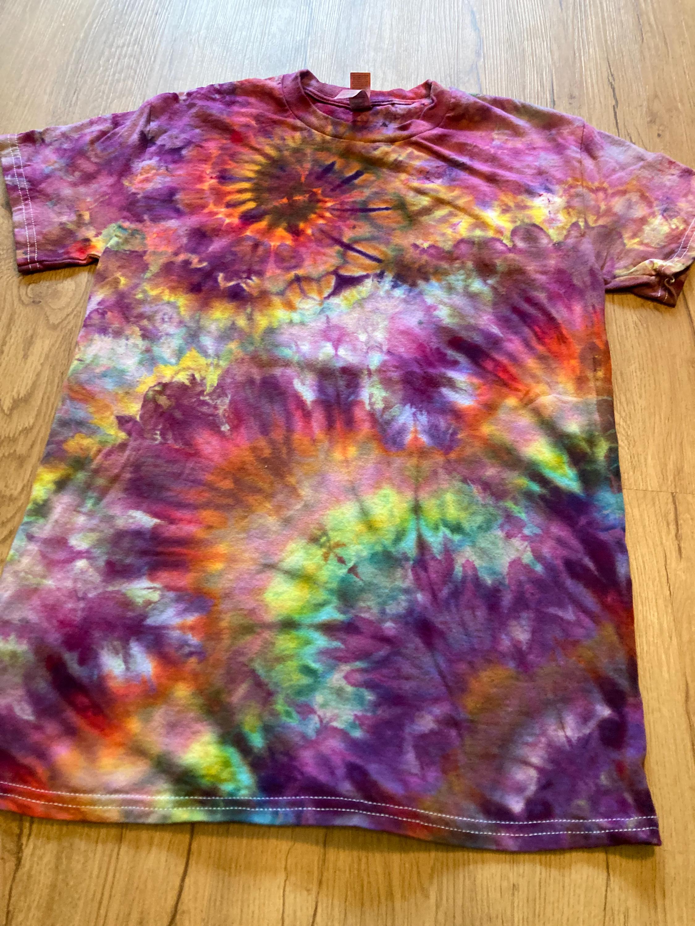 Small Shirt | Special Tie Dye Shirt | Psychedelic T Shirt | Galaxy Ice Dye Shirt | Festival Shirt | Mandala Psytrance Shirt | Geode Tie Dye