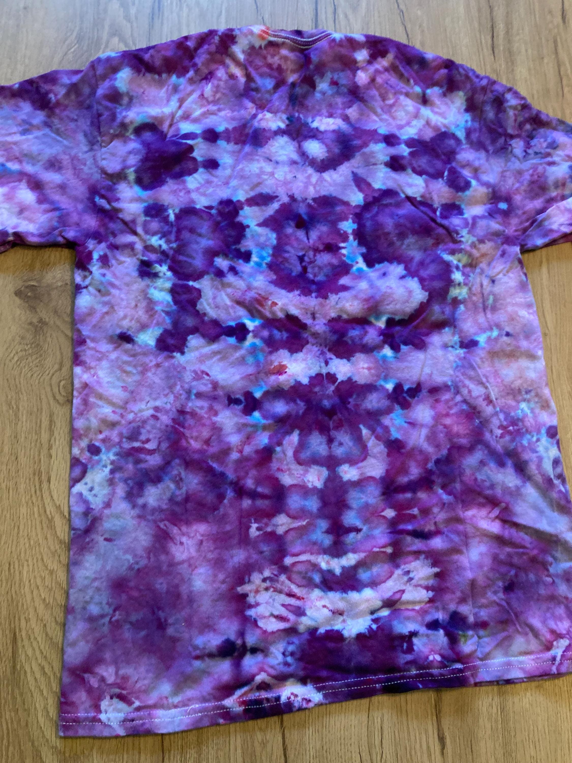 Medium Shirt | Lotus Tie Dye Shirt | Psychedelic T Shirt | Galaxy Ice Dye Shirt | Festival Shirt | Mandala Psytrance Shirt | Geode Tie Dye