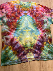 Xl Shirt | fractal Tie Dye Shirt | Psychedelic T Shirt | Galaxy Ice Dye Shirt | Festival Shirt | Mandala Psytrance Shirt | Geode Tie Dye