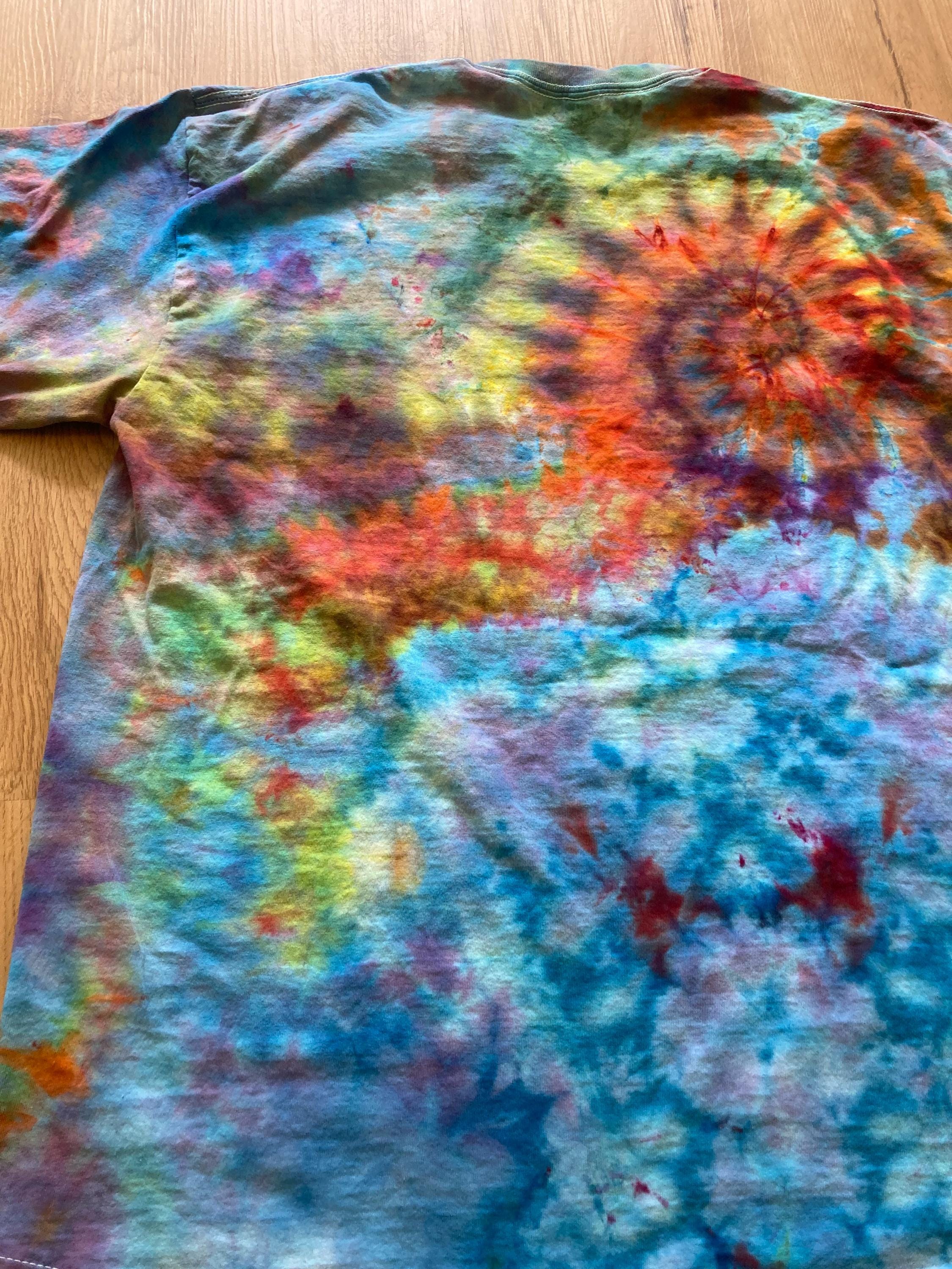 Xl Shirt | Special Tie Dye Shirt | Psychedelic T Shirt | Galaxy Ice Dye Shirt | Festival Shirt | Mandala Psytrance Shirt | Geode Tie Dye