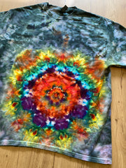 Xl Shirt | Mandala Tie Dye Shirt | Psychedelic T Shirt | Galaxy Ice Dye Shirt | Festival Shirt | Mandala Psytrance Shirt | Geode Tie Dye