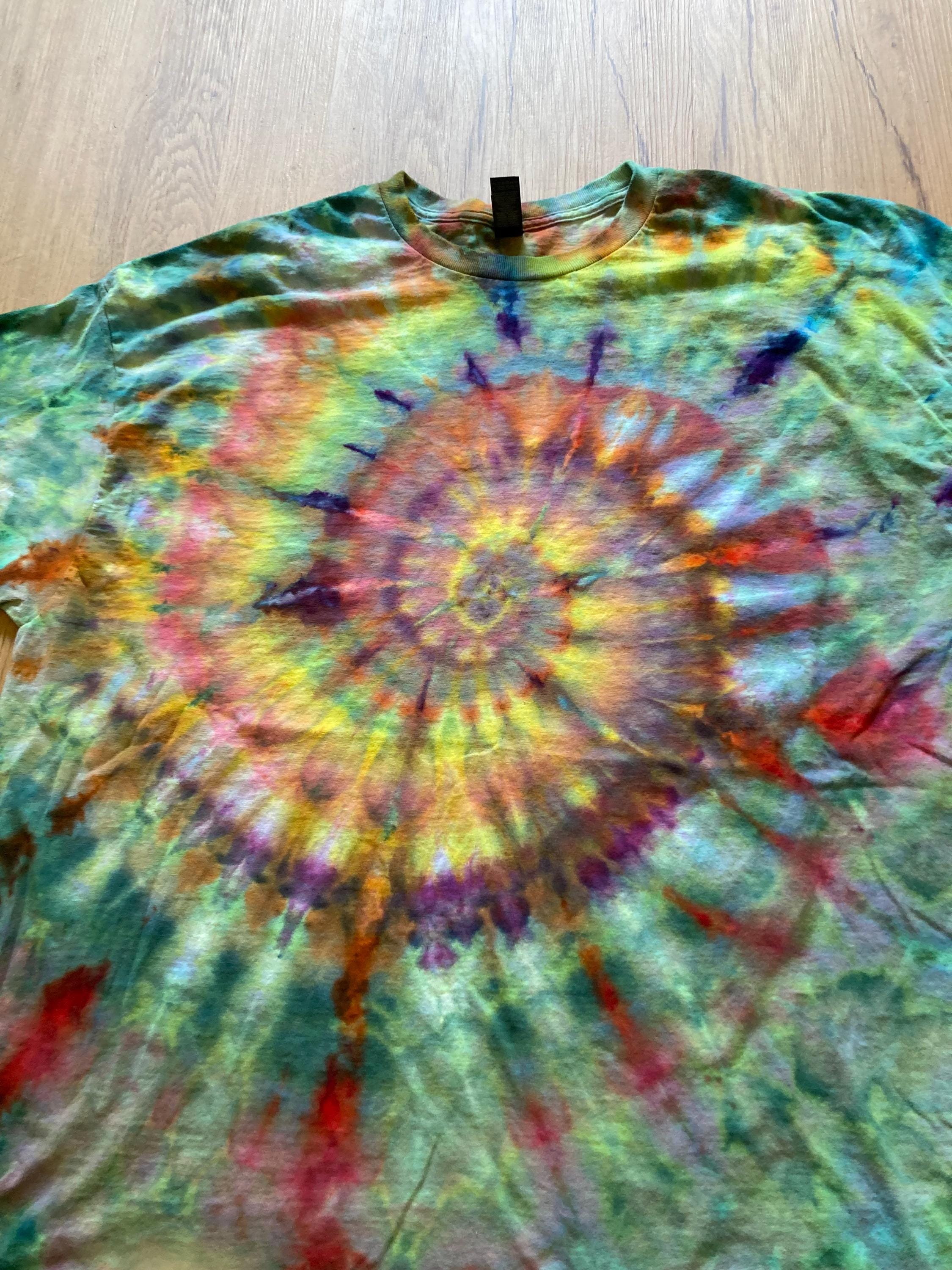 2Xl | Spiral Swirl Tie Dye Shirt | Psychedelic T Shirt | Galaxy Ice Dye Shirt | Festival Shirt | Mandala Psytrance Shirt | Geode Tie Dye