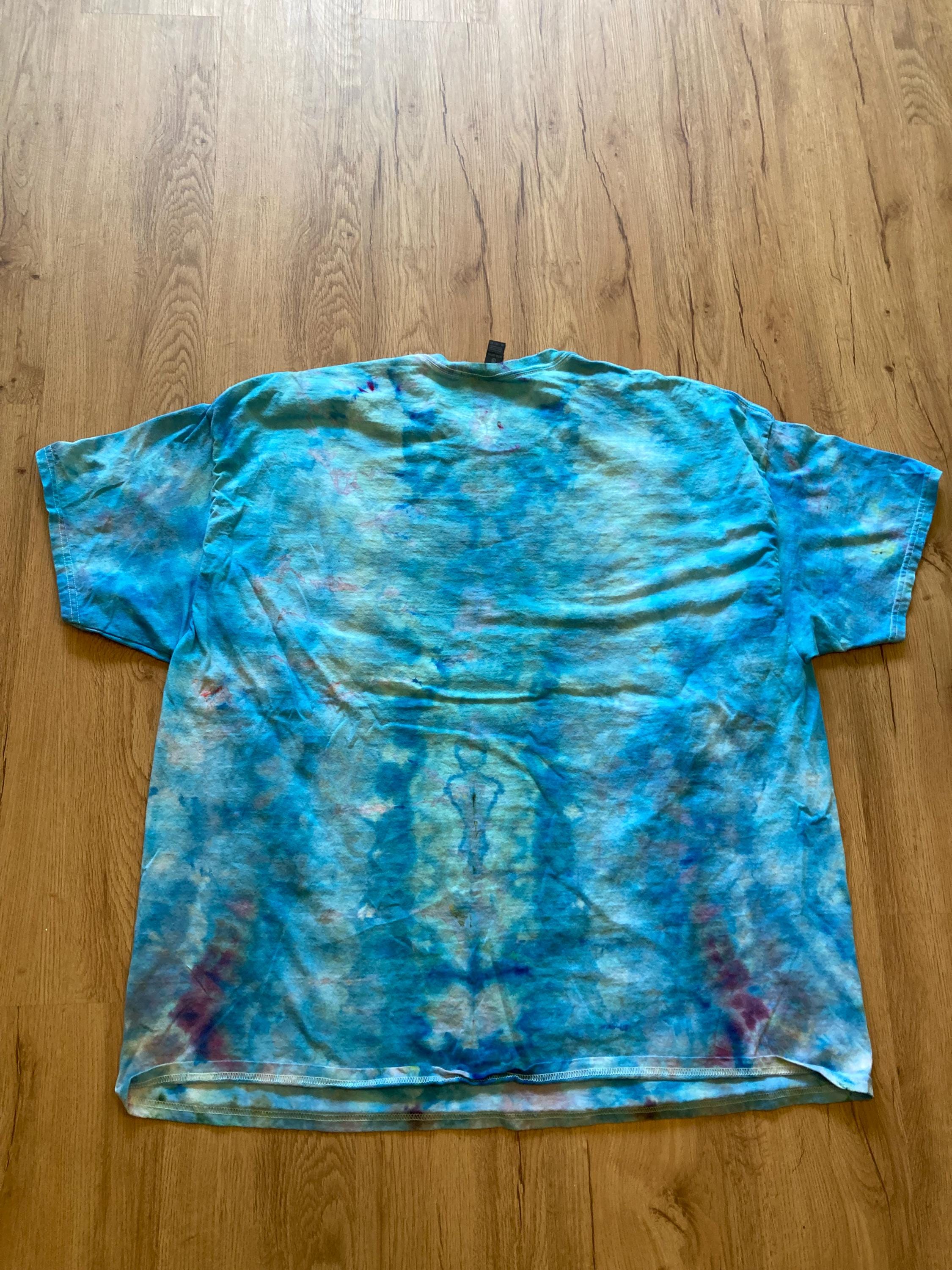 4XL | Lotus Tie Dye Shirt | Psychedelic T Shirt | Galaxy Ice Dye Shirt | Festival Shirt | Mandala Psytrance Shirt | Geode Tie Dye