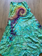 Size XL Dress | Psychedelic Hippie Dress | High Low Tie Dye Dress | Special Image Tank Dress | Festival Apparel | Galaxy Ice Dye Dress