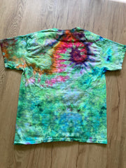 Large Special Tie Dye T-Shirt psychedelic kaleidoscopic mandala  ice dye