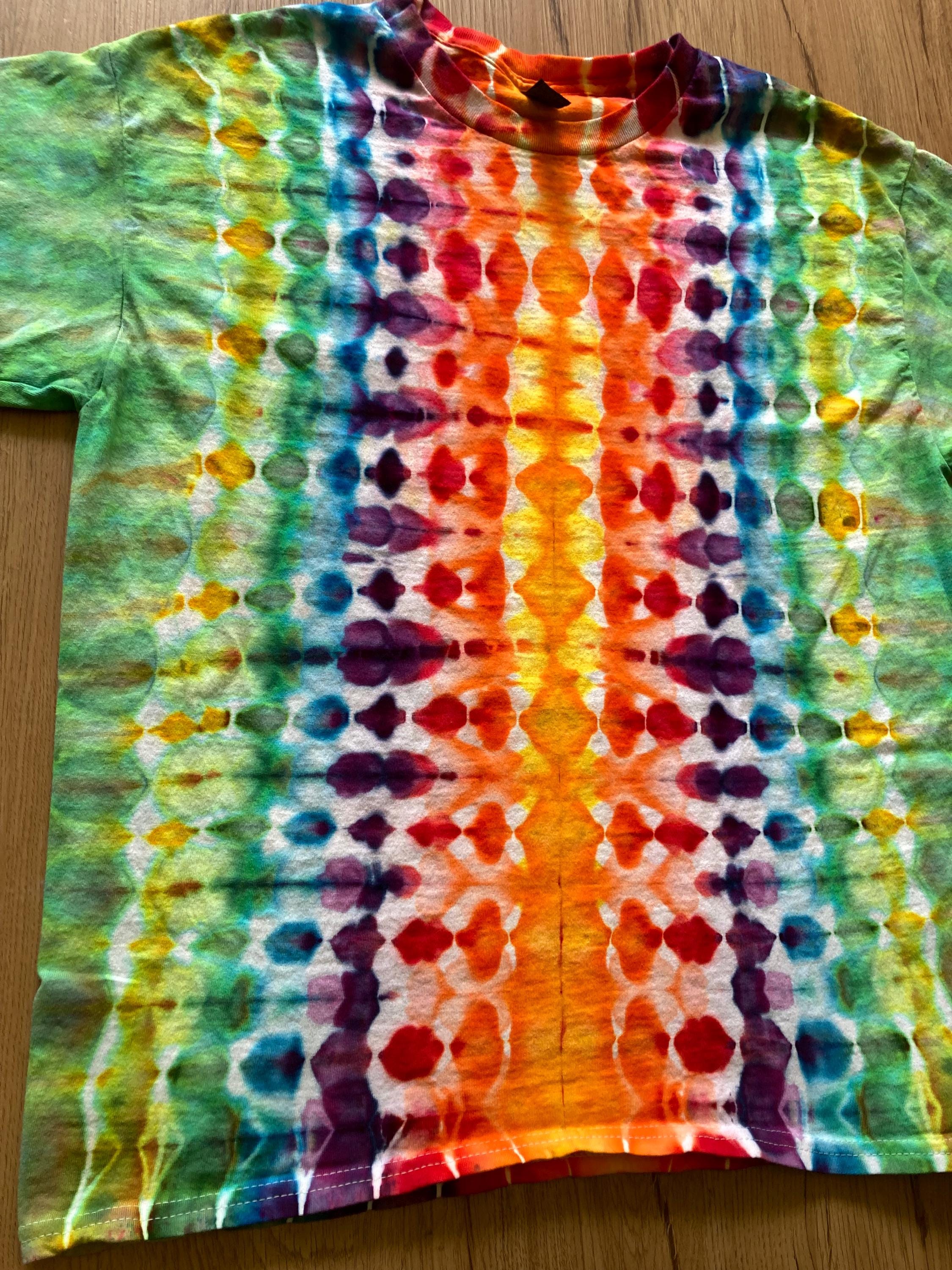 Large Shirt | Fractal Tie Dye Shirt | Psychedelic T Shirt | Galaxy Ice Dye Shirt | Festival Shirt | Mandala Psytrance Shirt | Geode Tie Dye