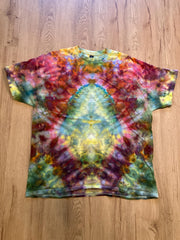 Xl Shirt | fractal Tie Dye Shirt | Psychedelic T Shirt | Galaxy Ice Dye Shirt | Festival Shirt | Mandala Psytrance Shirt | Geode Tie Dye