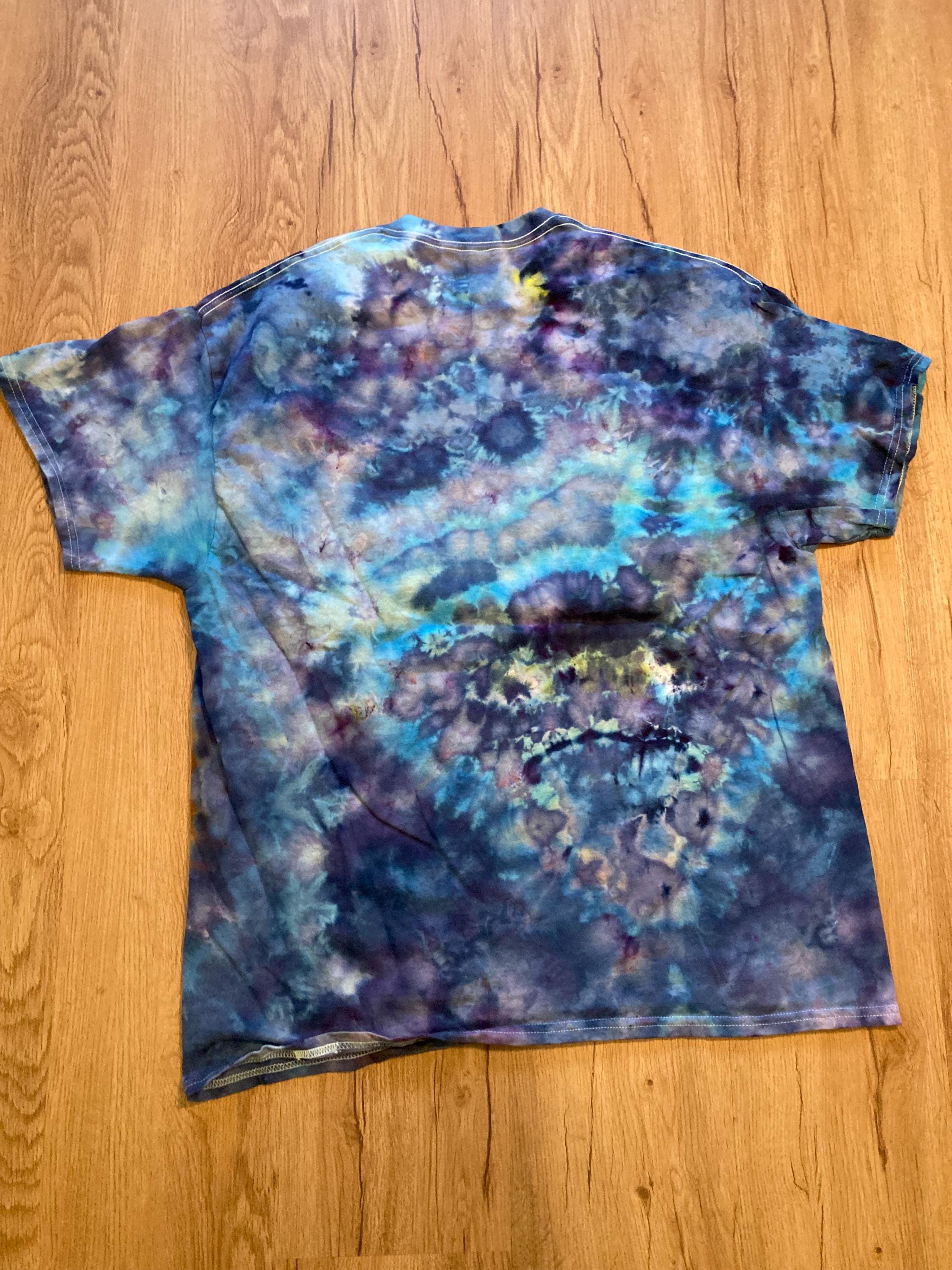Xl Shirt | Mandala Tie Dye Shirt | Psychedelic T Shirt | Galaxy Ice Dye Shirt | Festival Shirt | Mandala Psytrance Shirt | Geode Tie Dye