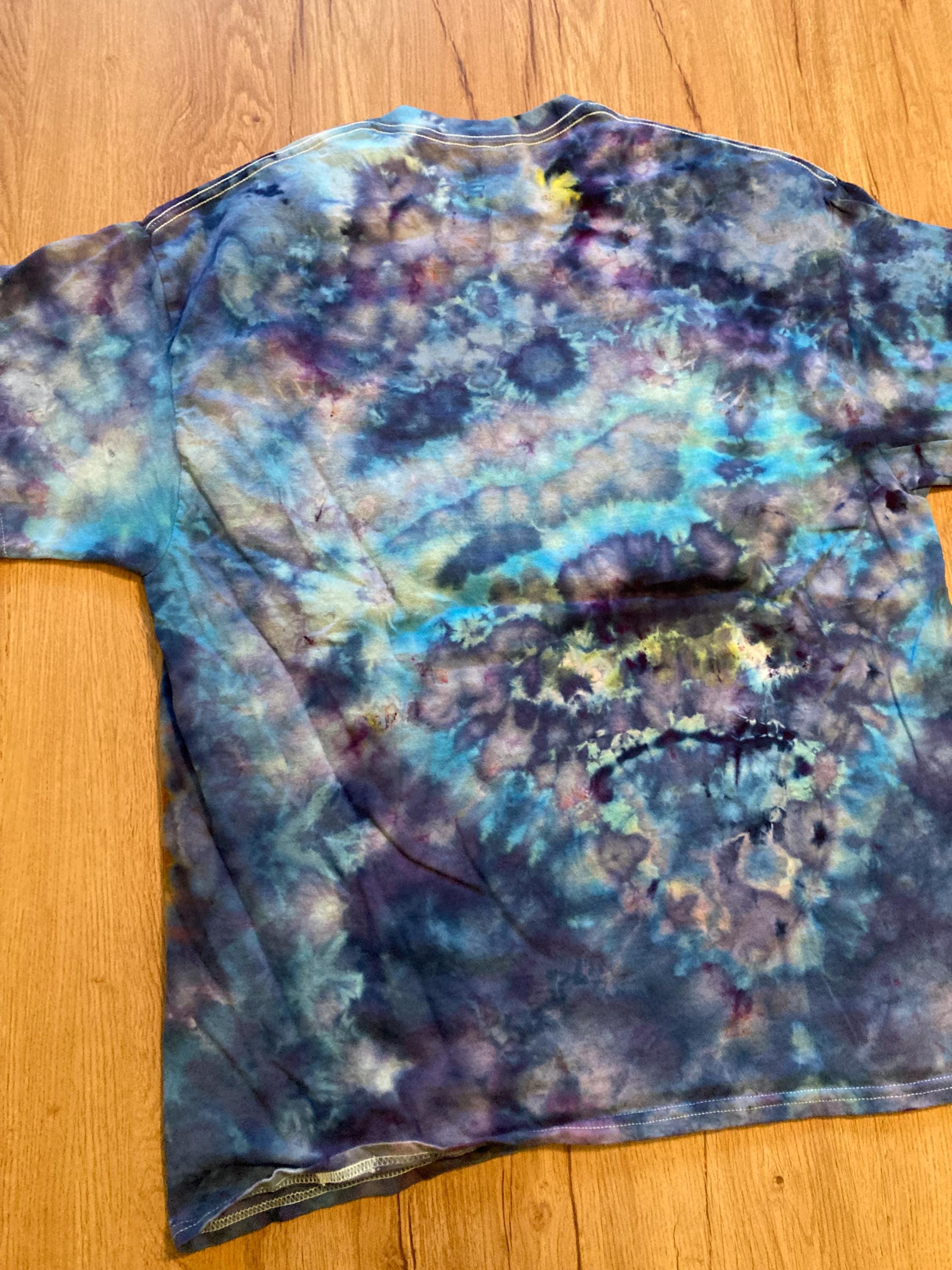 Xl Shirt | Mandala Tie Dye Shirt | Psychedelic T Shirt | Galaxy Ice Dye Shirt | Festival Shirt | Mandala Psytrance Shirt | Geode Tie Dye