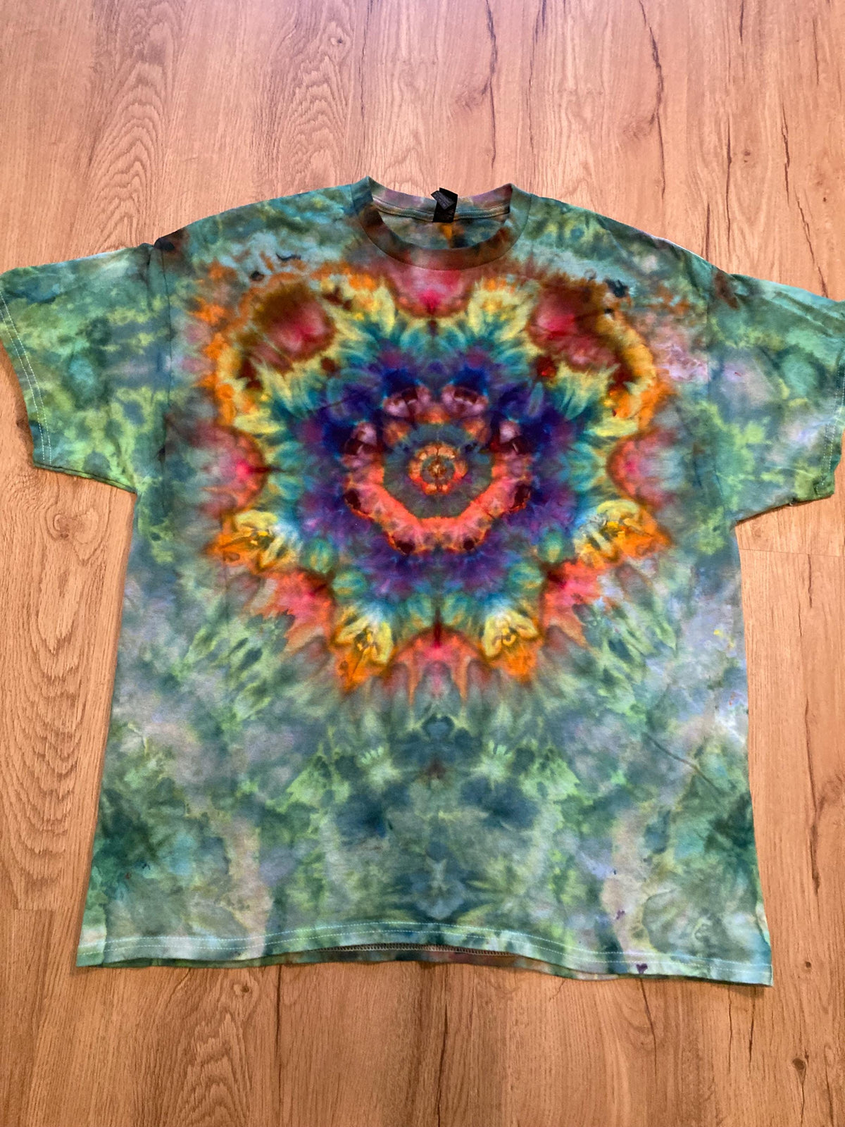 Xl Shirt | Mandala Tie Dye Shirt | Psychedelic T Shirt | Galaxy Ice Dye Shirt | Festival Shirt | Mandala Psytrance Shirt | Geode Tie Dye