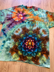 Xl Shirt | Special Tie Dye Shirt | Psychedelic T Shirt | Galaxy Ice Dye Shirt | Festival Shirt | Mandala Psytrance Shirt | Geode Tie Dye