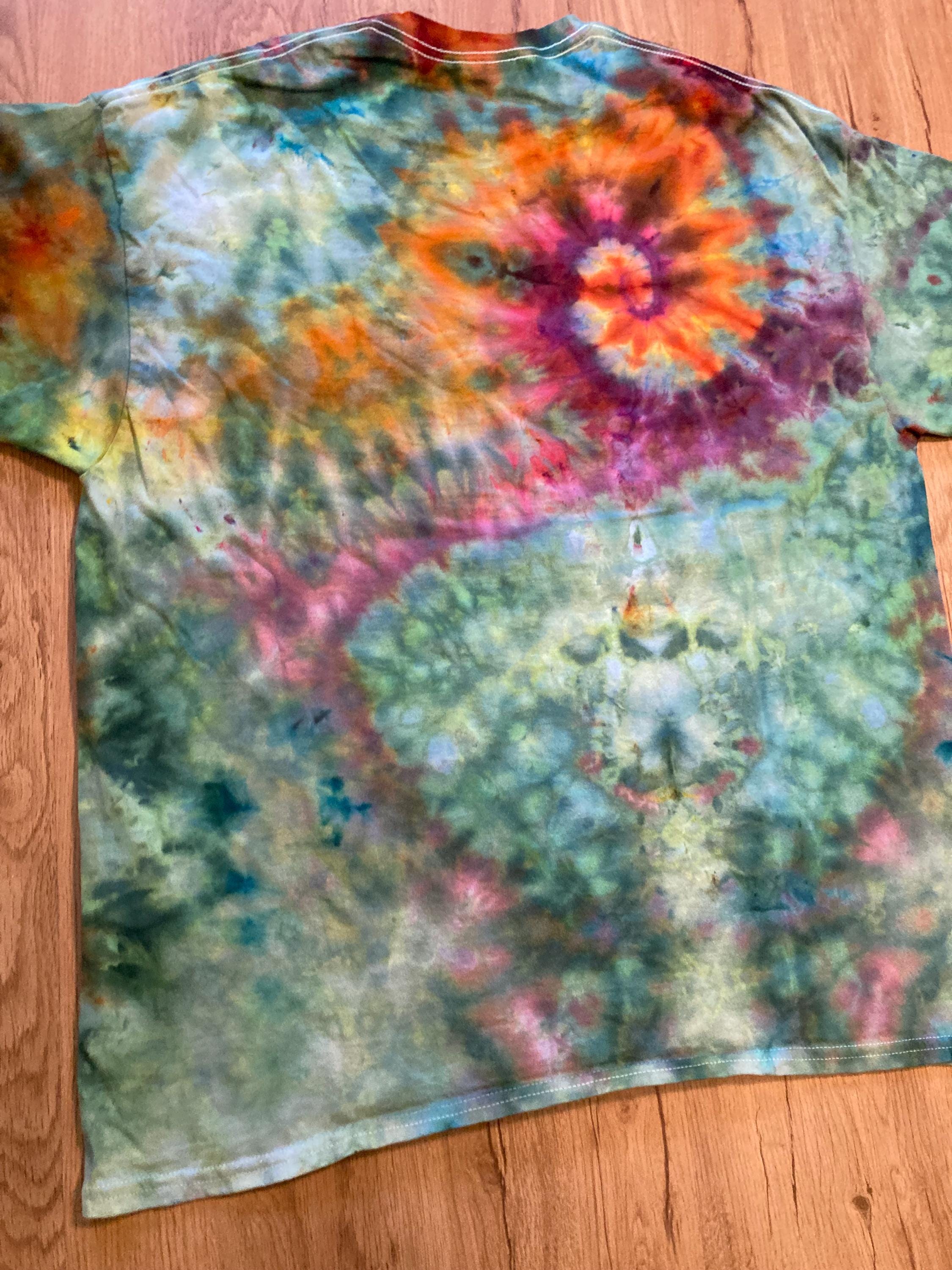 Xl Shirt | Special Tie Dye Shirt | Psychedelic T Shirt | Galaxy Ice Dye Shirt | Festival Shirt | Mandala Psytrance Shirt | Geode Tie Dye