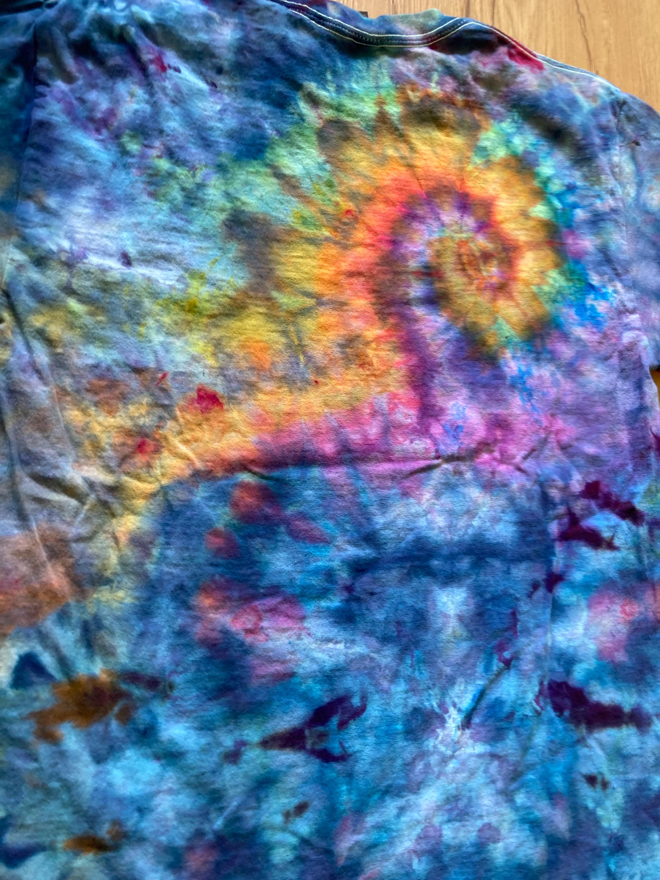 Medium Shirt | Special Tie Dye Shirt | Psychedelic T Shirt | Galaxy Ice Dye Shirt | Festival Shirt | Mandala Psytrance Shirt | Geode Tie Dye