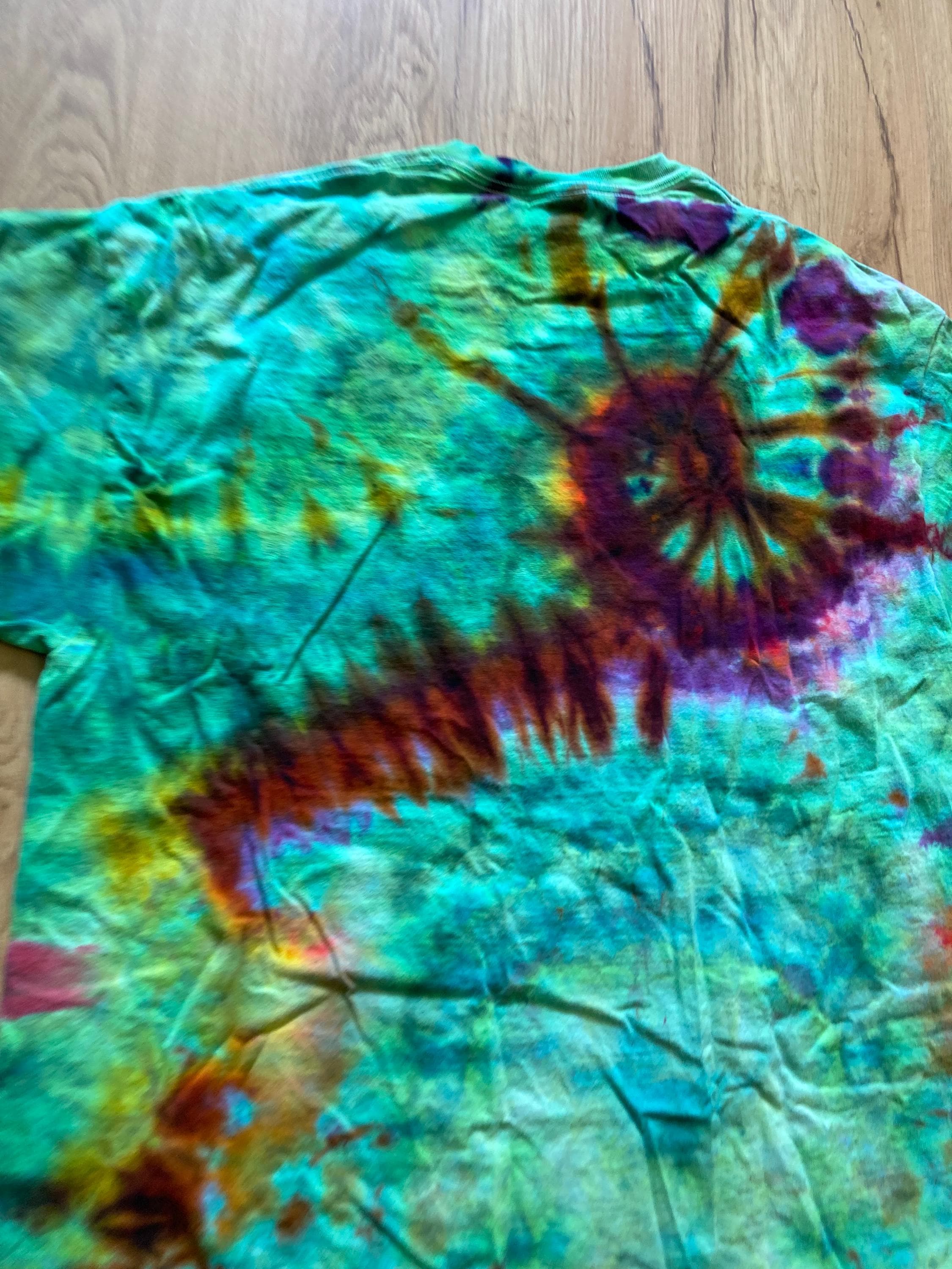 Xl Shirt | Special Tie Dye Shirt | Psychedelic T Shirt | Galaxy Ice Dye Shirt | Festival Shirt | Mandala Psytrance Shirt | Geode Tie Dye