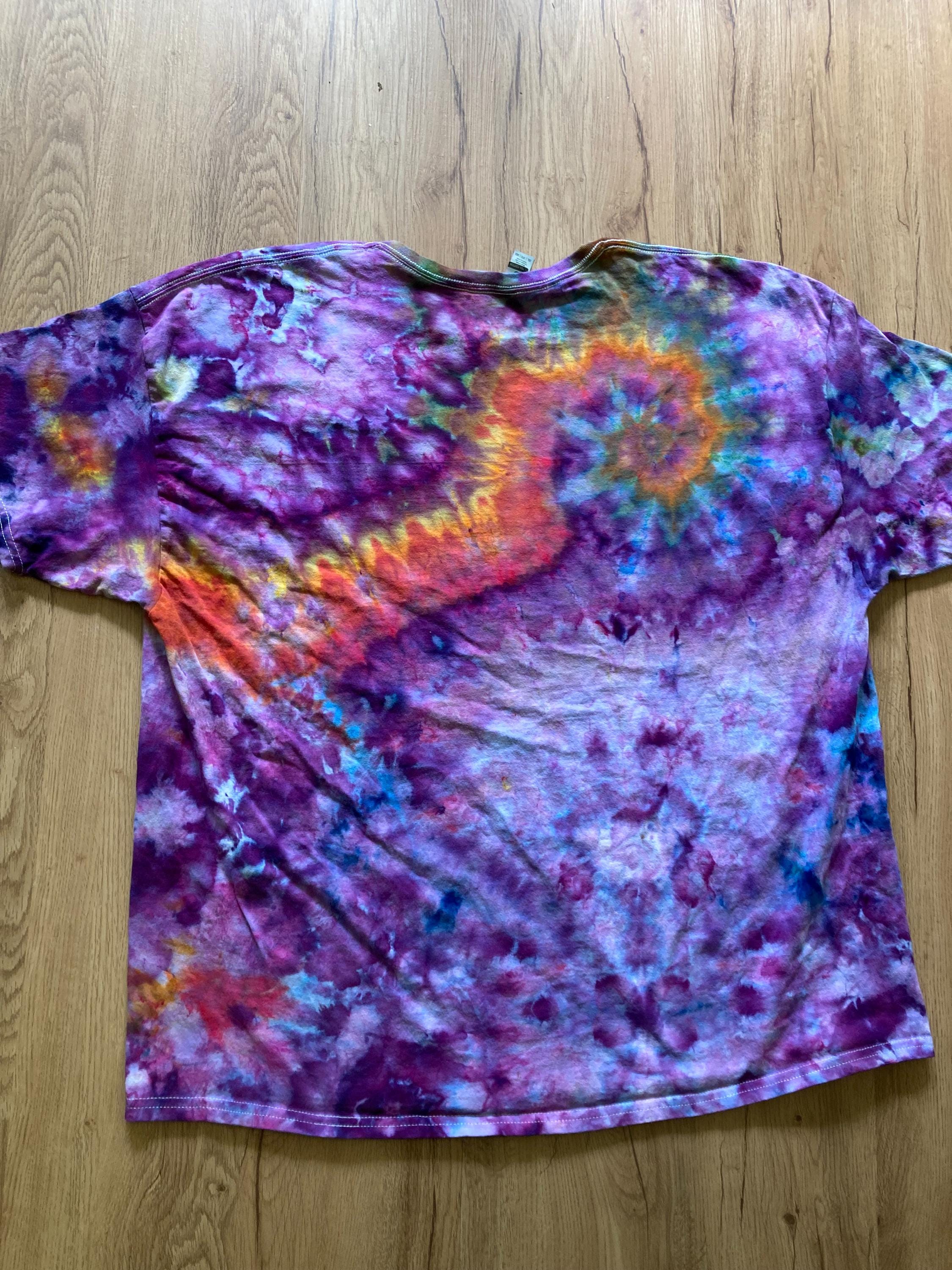 3XL Shirt | Special Tie Dye Shirt | Psychedelic T Shirt | Galaxy Ice Dye Shirt | Festival Shirt | Mandala Psytrance Shirt | Geode Tie Dye
