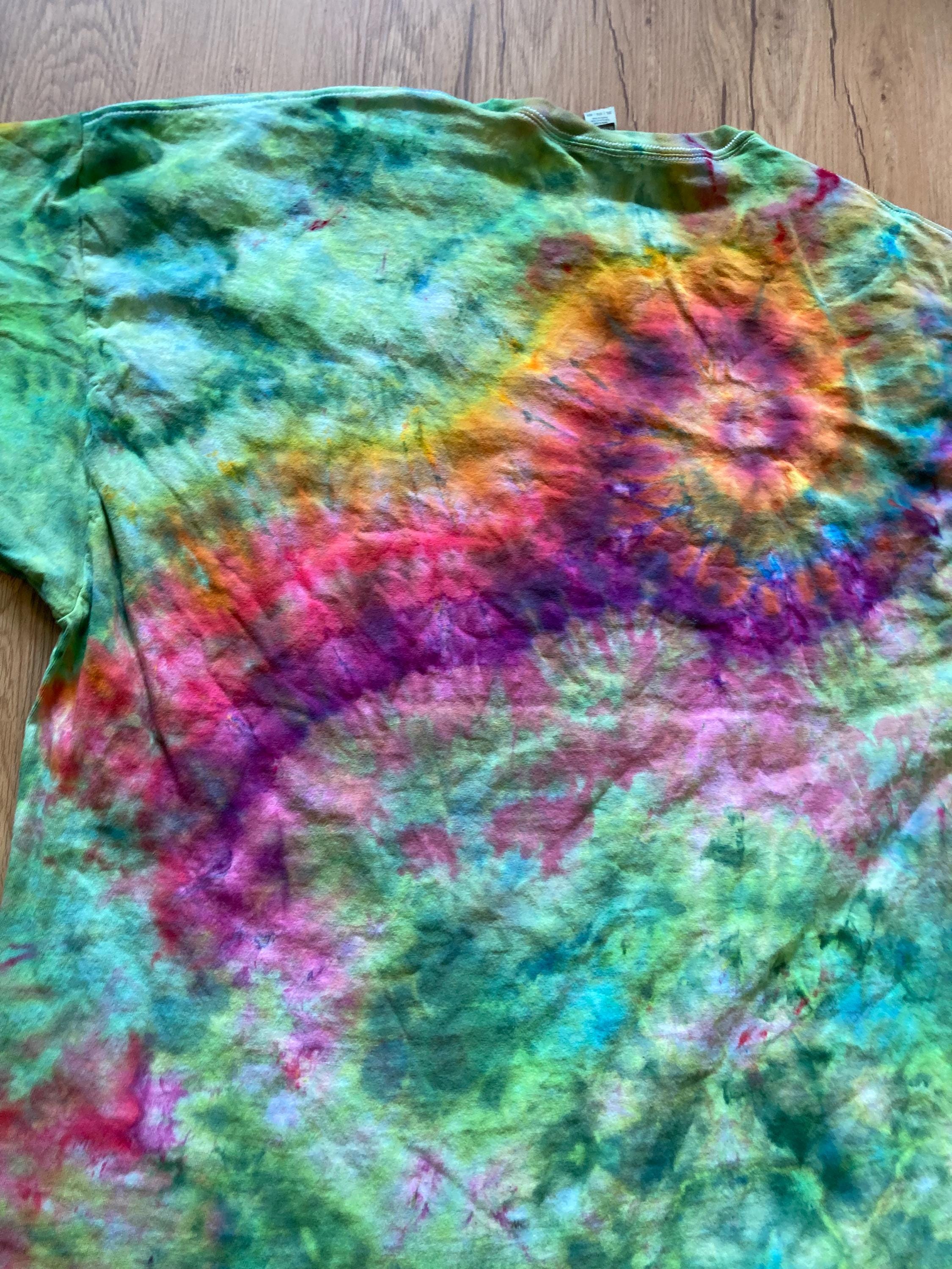 3XL Shirt | Special Tie Dye Shirt | Psychedelic T Shirt | Galaxy Ice Dye Shirt | Festival Shirt | Mandala Psytrance Shirt | Geode Tie Dye