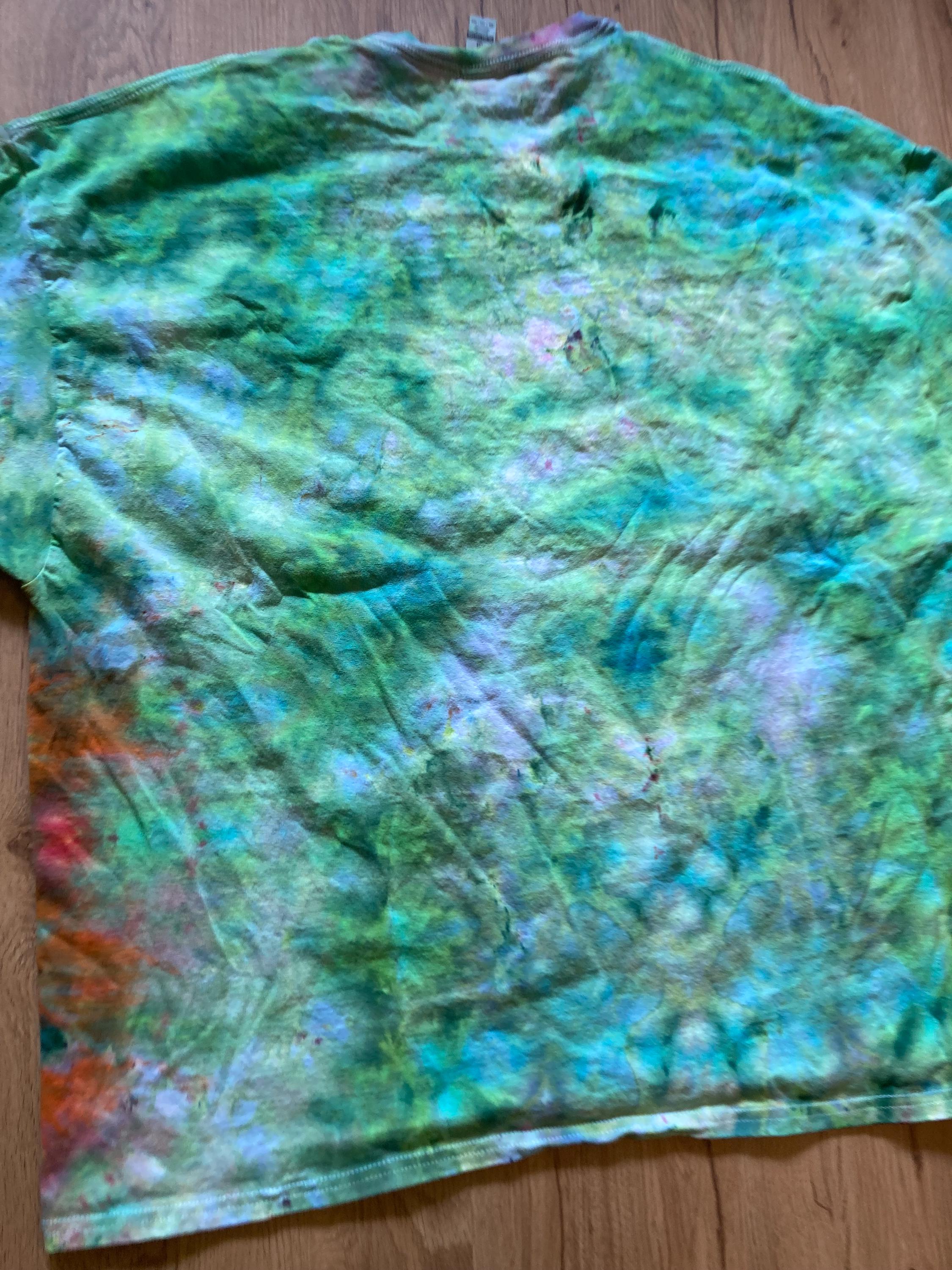 3XL Shirt | Lotus Tie Dye Shirt | Psychedelic T Shirt | Galaxy Ice Dye Shirt | Festival Shirt | Mandala Psytrance Shirt | Geode Tie Dye