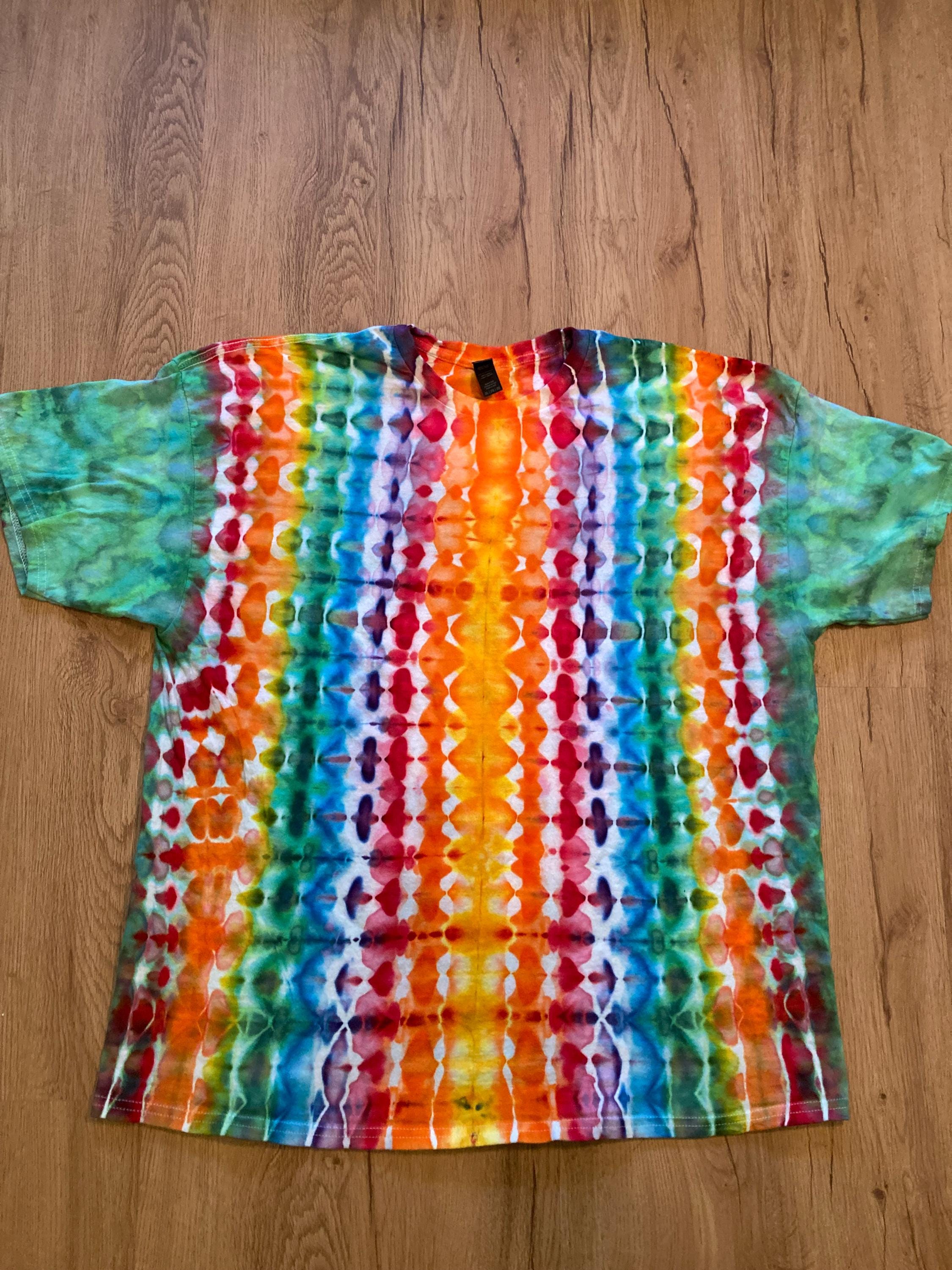 2Xl | fractal Tie Dye Shirt | Psychedelic T Shirt | Galaxy Ice Dye Shirt | Festival Shirt | Mandala Psytrance Shirt | Geode Tie Dye
