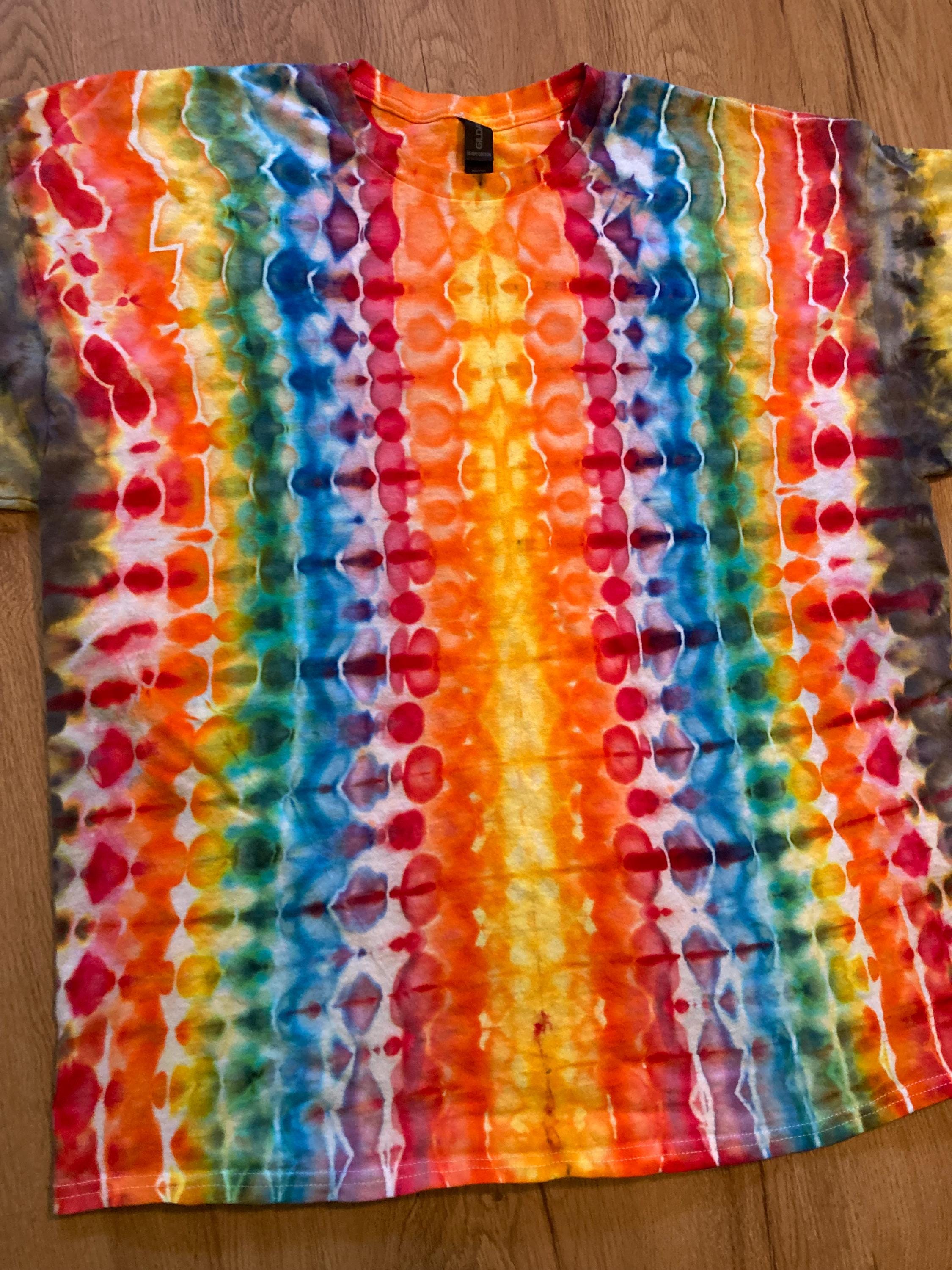 2Xl | fractal Tie Dye Shirt | Psychedelic T Shirt | Galaxy Ice Dye Shirt | Festival Shirt | Mandala Psytrance Shirt | Geode Tie Dye