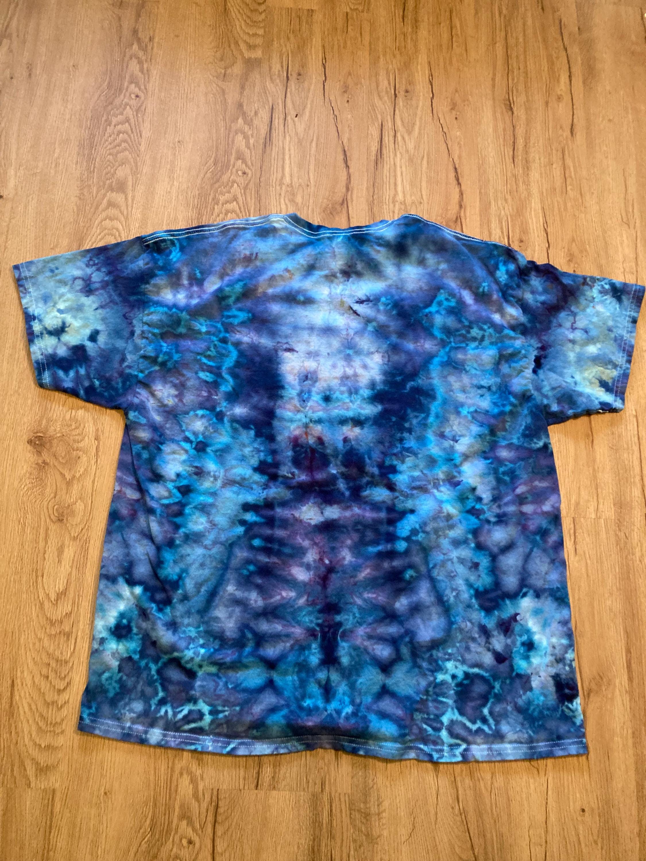 2Xl | Lotus Tie Dye Shirt | Psychedelic T Shirt | Galaxy Ice Dye Shirt | Festival Shirt | Mandala Psytrance Shirt | Geode Tie Dye