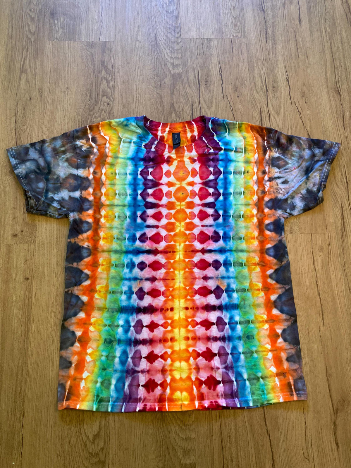 Large Shirt | Fractal Tie Dye Shirt | Psychedelic T Shirt | Galaxy Ice Dye Shirt | Festival Shirt | Mandala Psytrance Shirt | Geode Tie Dye