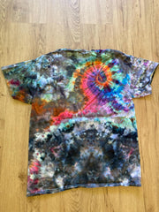 Large Special Tie Dye T-Shirt psychedelic kaleidoscopic mandala  ice dye