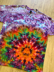 Large Shirt | Lotus Tie Dye Shirt | Psychedelic T Shirt | Galaxy Ice Dye Shirt | Festival Shirt | Mandala Psytrance Shirt | Geode Tie Dye